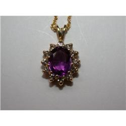 Amethyst & Diamond Pendant #952583