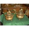 Image 1 : 2 Bronze Foo Dog Incent Burners 1 Signed #952634
