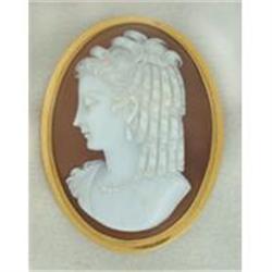 Natural Shell Signed Portrait Cameo #952694
