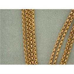Vintage 9k Handmade Lanyette Watch Chain #952717
