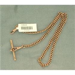 Custom Handmade 9k Old Gold Watch Chain #952722