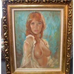 Fine Original Nude Oil on Canvas Leo Jansen #952742