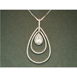 Custom 0.92ct Pear Shaped Diamond Pendant #952767