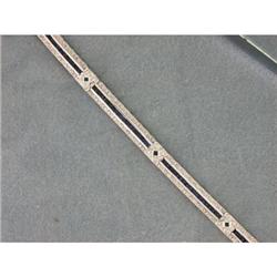 18K White Gold, Diamonds and Sapphires Bracelet #952779