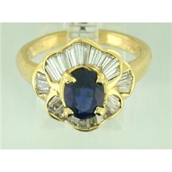 Custom 1.00ct Sapphire and Diamond Ring #952788
