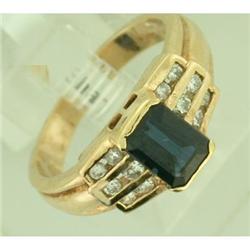 1.54ct Princess Cut Sapphire and Diamond Ring #952789