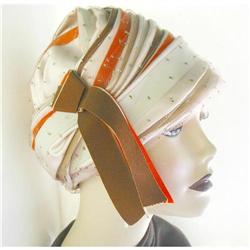 Hat Cloche Flapper 1920s Grosgrain Brown  #952847
