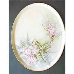 Limoges T and V Vanity Tray Ferns Florals #952848