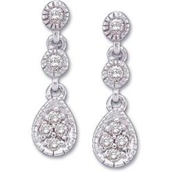 WHITEGold DIAMOND EARRINGS Dangling #952879