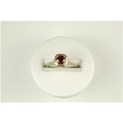 ANTIQUE  14k  FILIGREE Ring GARNET  #952880