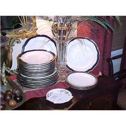 23 piece set of Coalport China ,Blue and Gold #952894