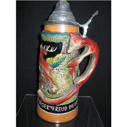 BEER STEIN WITH PEWTER LID #952899