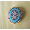 Image 1 : 19thC. MICRO MOSAIC  PIN w. NATURAL PEARLS/14K #953008