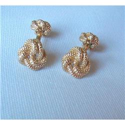 ESTATE "DOUBLE KNOT" 14K YELLOW GOLD CUFFLINKS #953019