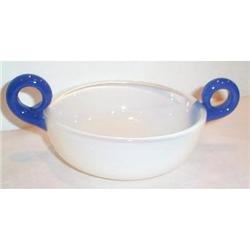 RARE Fry Foval Delft Trimmed Handled Candy #953172