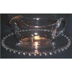 RARE Candlewick Sauce Boat and Underplate #953185