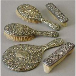  Sterling Silver Mirror and Brushes Vanity Set #953206