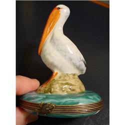 Authentic  Pelican Limoges box signed  #953237