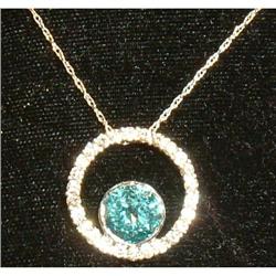 Estate Blue Diamond Eternity Circle Necklace  #953249