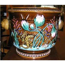Majolica -Planter-  Palissy Ware #953356