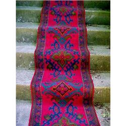 Vintage Oriental Stair Runner Carpet  Wool 15ft #953364
