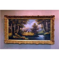 Painting of Deer in the Woods #953366