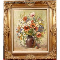   "Still Life, Flowers" Oil (s) Vilmar #964806