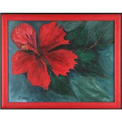 Hibiscus - ORIGINAL Oil on canvas painting #964814
