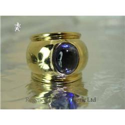 RHJ Sporty Wide Band Synthetic Sapphire Cab #964932