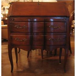 French Solid Walnut Drop-Front Desk #964951