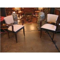 Pair of French Art Deco Bridge Armchairs #964968