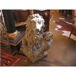 Pair of French Stone Lions #964982