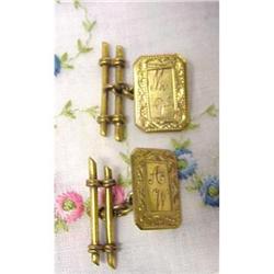 Gents CUFFLINKS Mono M A Gold #965037