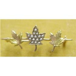 SEED PEARL&GOLD BROOCH #965048