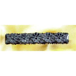 Victorian Black Jet Bar Pin Brooch #965051