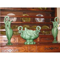 French Majolica Vases and Jardiniere c.1890 #965072