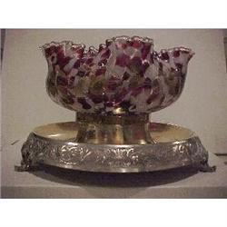 1900 Spatter Glass Bowl Signed and Numbered #965142
