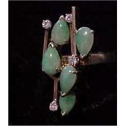 Jade and Diamond Ladies Ring #965143