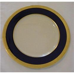 8 Gorham Cobalt Blue & Gold Dinner Plates #965159