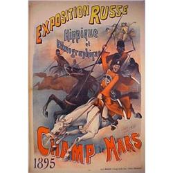 1895 ORIGINAL CHOUBRAC EXPOSITION RUSSE POSTER #965177