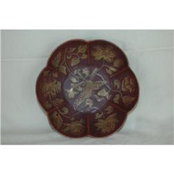 Chinese  gilt and red enameled porcelain dish #965270