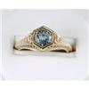 Image 1 : ANTIQUE WHITEGOLD SAPPHIRE DIAMOND RING #965315