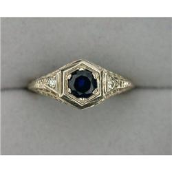 Antique SAPPHIRE  Ring 2 DIAMONDS Engagement? #965392