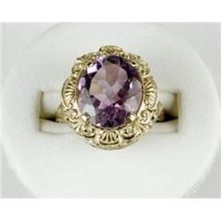 ANTIQUE FILIGREE RING  AMETHYST 4.50 CTS! #965399