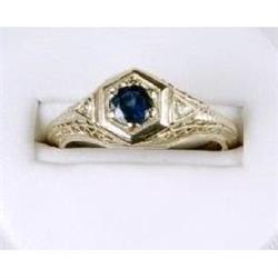 Antique Ring SAPPHIRE  Diamonds Engagement? #965400