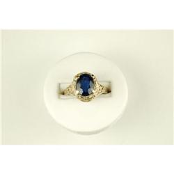 Antique 14k Ring BLUE KYANITE 3 CARATS! #965418