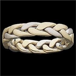 14K BRAIDED WEDDING BAND SZ 11 TWO TONE #965419