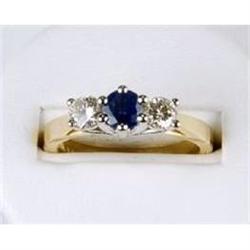 SAPPHIRE  ENGAGEMENT RING w DIAMONDS #965429