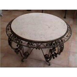 Iron/Marble French Table #965540
