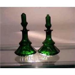 Pair of Dark Green Scent Bottles #965545